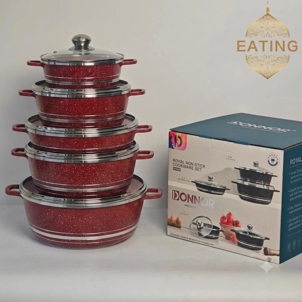 ROYAL 5‑Pieces Cookware Set – Non‑Stick Die‑Cast Aluminium Pots & Casseroles | Induction Compatible