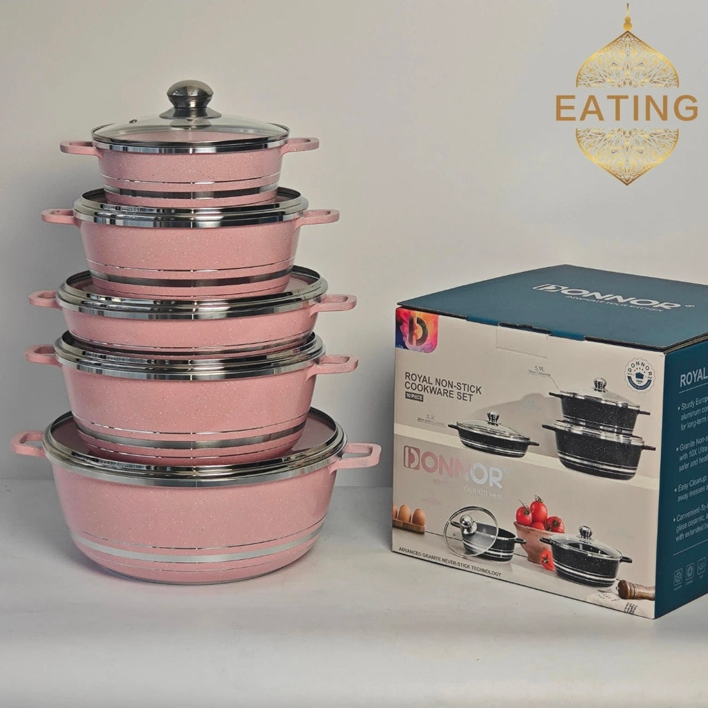ROYAL 5‑Pieces Cookware Set – Non‑Stick Die‑Cast Aluminium Pots & Casseroles | Induction Compatible