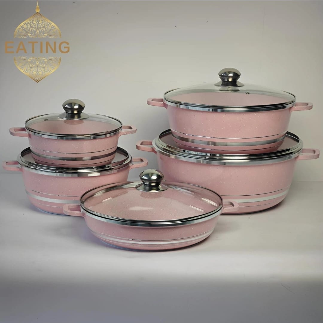 ROYAL 5‑Pieces Cookware Set – Non‑Stick Die‑Cast Aluminium Pots & Casseroles | Induction Compatible