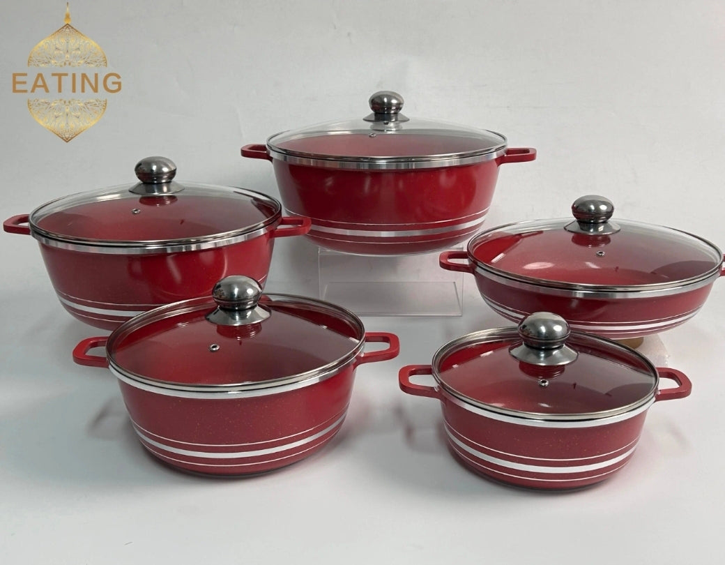 ROYAL 5‑Pieces Cookware Set – Non‑Stick Die‑Cast Aluminium Pots & Casseroles | Induction Compatible