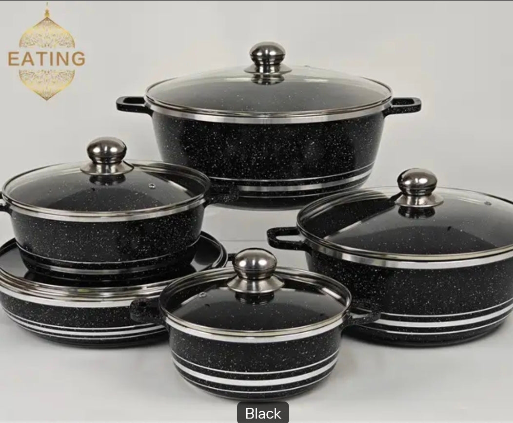 ROYAL 5‑Pieces Cookware Set – Non‑Stick Die‑Cast Aluminium Pots & Casseroles | Induction Compatible