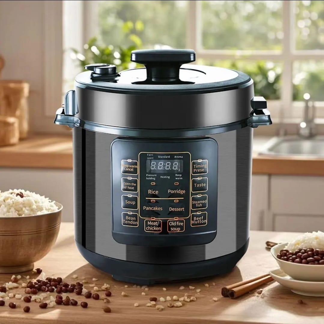 Electric Pressure Cooker 6L 10‑in‑1 Multi‑Cooker Ceramic Non‑Stick, Steamer,  Cake Maker, Stock Pot, Food Warmer, Rice, Beef, Chicken & More