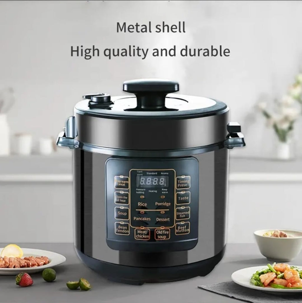 Electric Pressure Cooker 6L 10‑in‑1 Multi‑Cooker Ceramic Non‑Stick, Steamer,  Cake Maker, Stock Pot, Food Warmer, Rice, Beef, Chicken & More