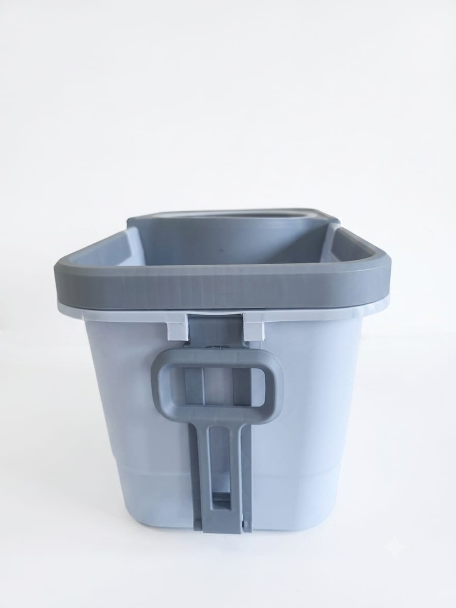 360° Spin Mop and Bucket System on Wheels | Rolling Mopping Bucket with Wringer and Pull Handle | Microfiber Floor Mop with Adjustable Stainless Steel Hand for Hardwood, Tile, and Laminate.