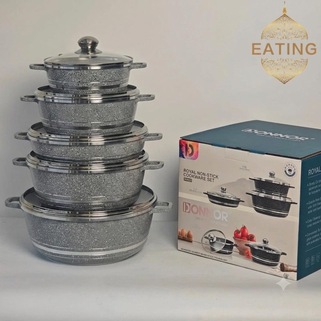 ROYAL 5‑Pieces Cookware Set – Non‑Stick Die‑Cast Aluminium Pots & Casseroles | Induction Compatible