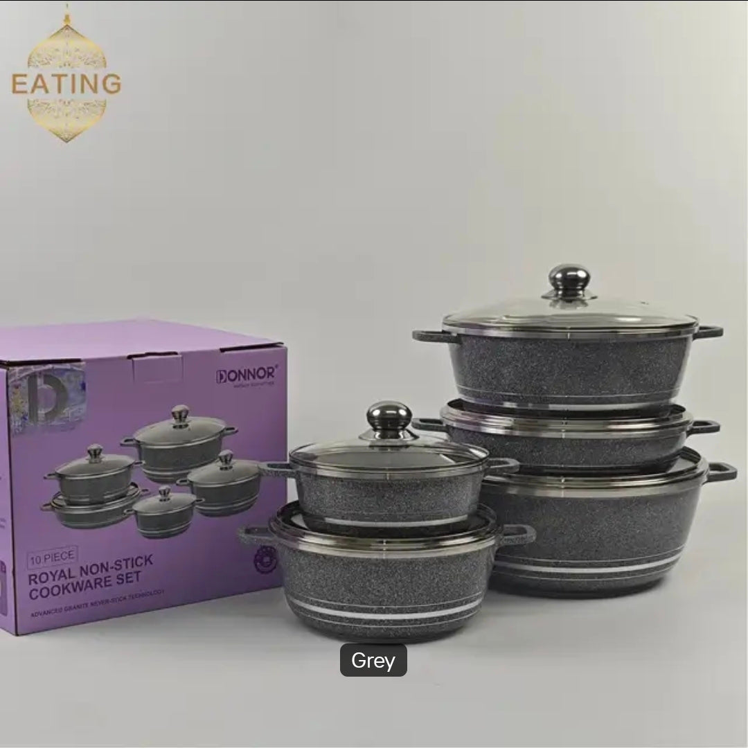 ROYAL 5‑Pieces Cookware Set – Non‑Stick Die‑Cast Aluminium Pots & Casseroles | Induction Compatible