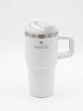 Esthella 20oz (600ml) Vacuum Insulated Tumbler Mug with Handle and Straw | Portable Leak-Resistant Travel Cup for Kids and Adults | Hot & Cold Drinks.
